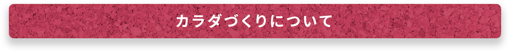 カラダづくりについて