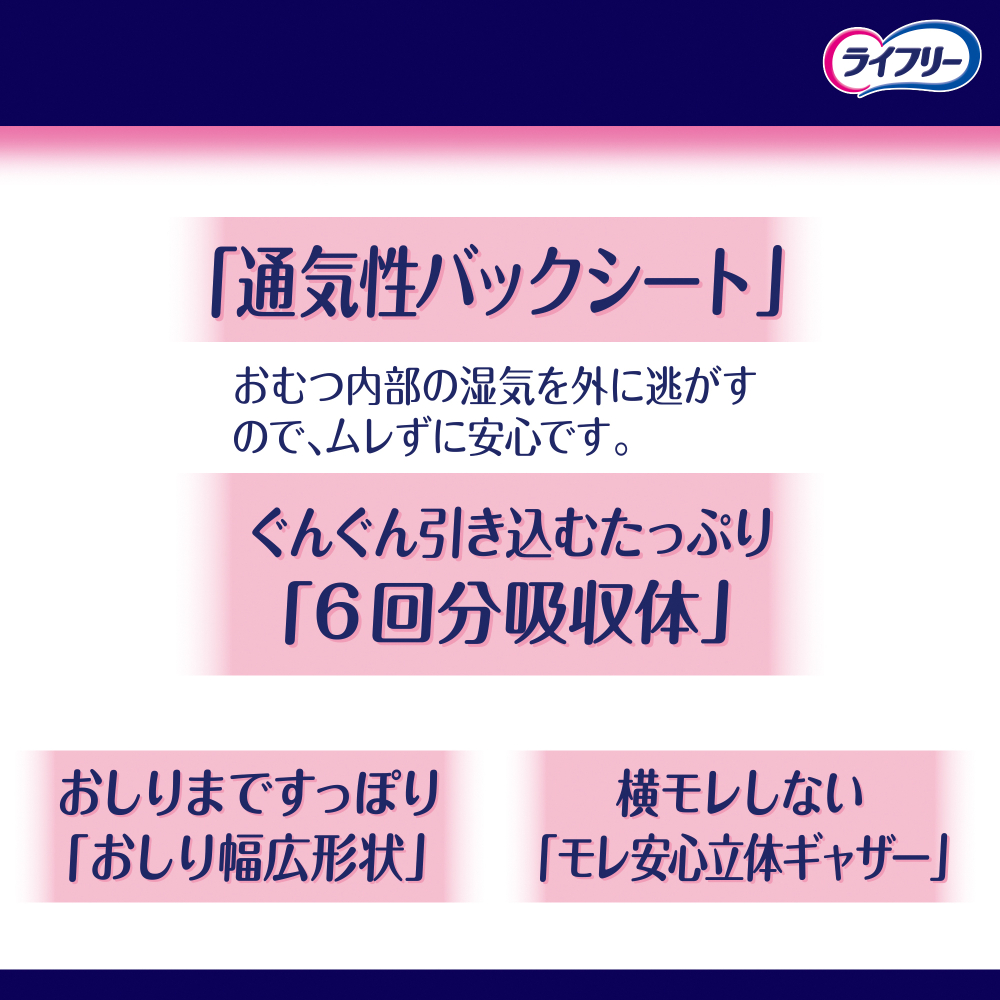 低価お買い得 【期間限定セール)ライフリー 一晩中お肌あんしん尿とり