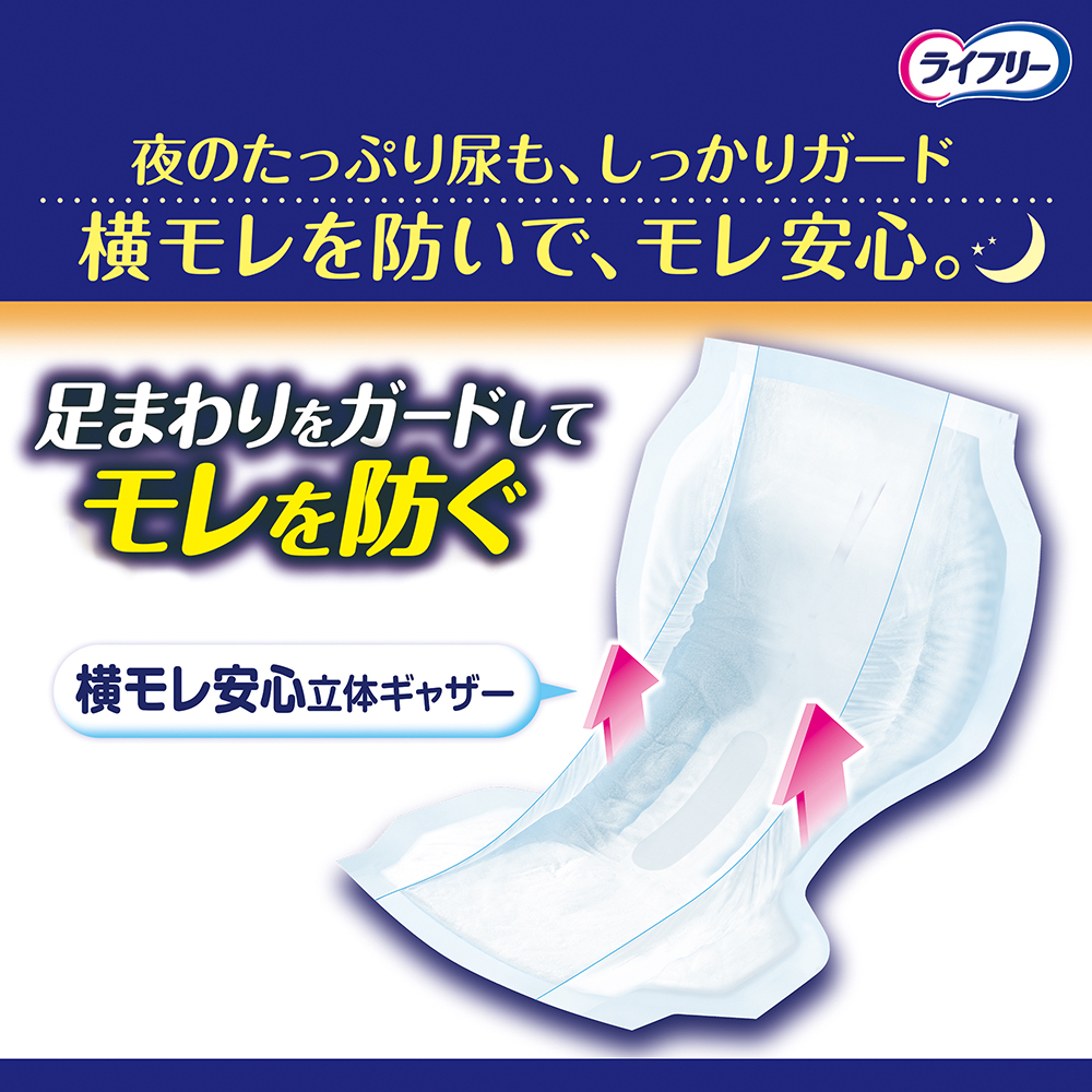 クーポン利用で2750円&送料無料 745.ライフリー一晩中あんしん尿とり