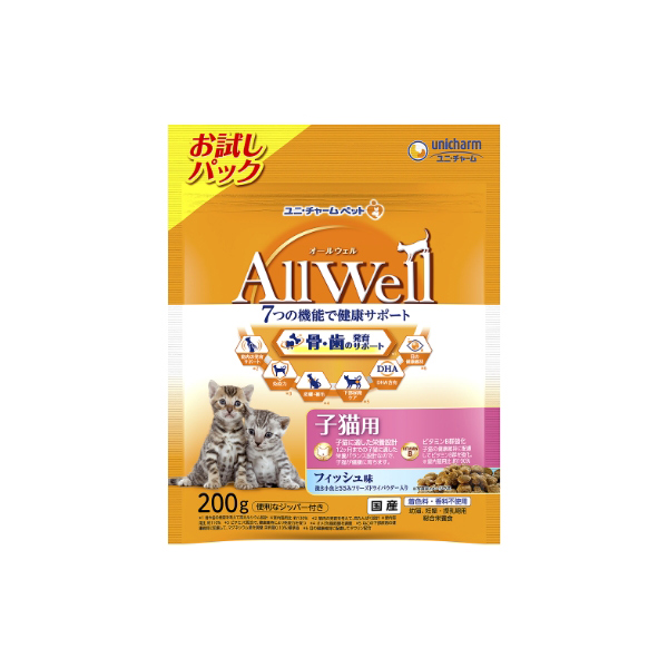 AllWell子猫フィッシュ味小魚ささみ200