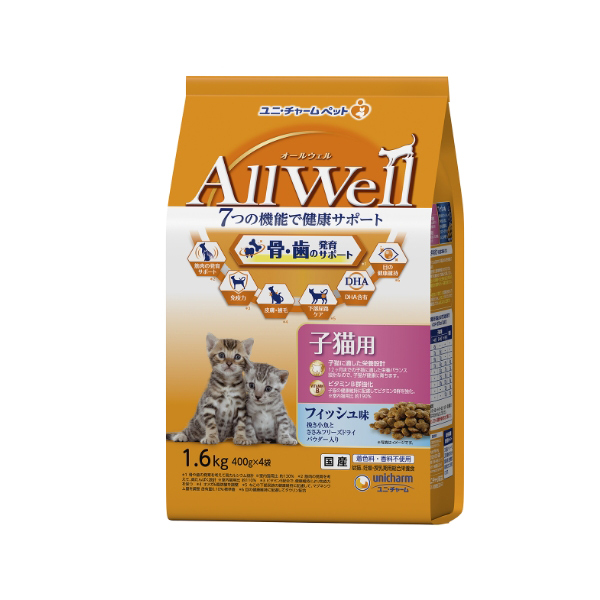 AllWell子猫フィッシュ味小魚ささみ1.6