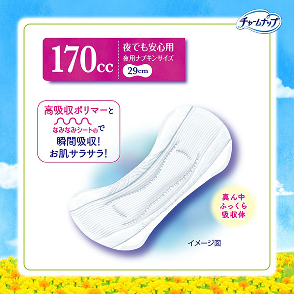 高吸収ポリマーとなみなみシートで瞬間吸収！