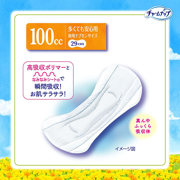 高吸収ポリマーとなみなみシートで瞬間吸収！