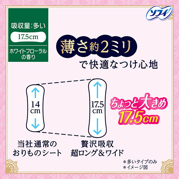 贅沢吸収2つのヒミツ！その1「ちょっと大きめ17.5cm」
