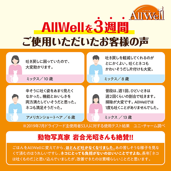 AllWellを3週間ご使用いただいたお客様の声