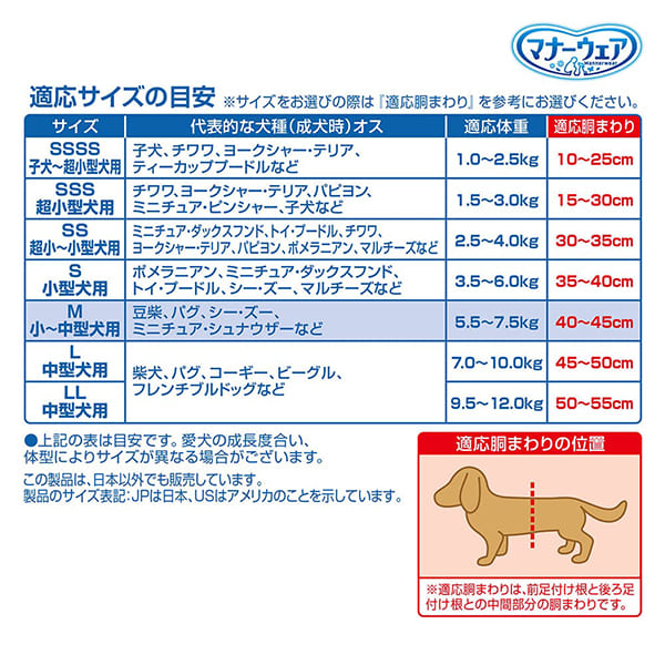 Mサイズ・小～中型犬用